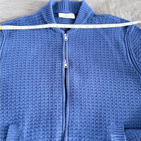 Wool Cashmere Double Zip Baseball Cardigan - Picture 5 of 5
